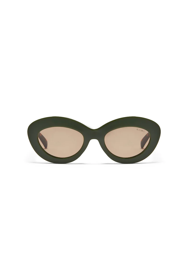 بلاك أوت Rosie,Women Sunglasses, Oval Sunglasses, UV Protection: UV400 (Green,Brown)