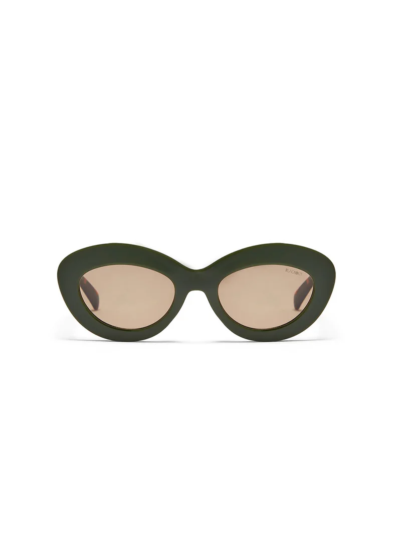 Blackout Rosie,Women Sunglasses, Oval Sunglasses, UV Protection: UV400 (Green,Brown)