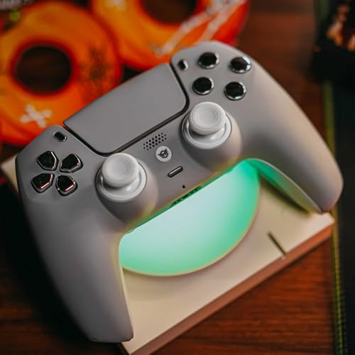 HEXGAMING ULTIMATE Hall Effect Wireless Controller Compatible with ps5-4 Back Buttons, Mouse-Click Hair Triggers, Interchangeable Thumbsticks - New Hope Gray - Image 2