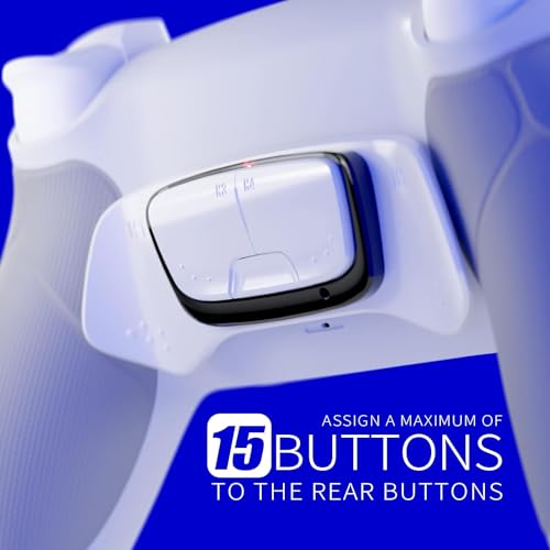 HEXGAMING ULTIMATE Hall Effect Wireless Controller Compatible with ps5-4 Back Buttons, Mouse-Click Hair Triggers, Interchangeable Thumbsticks - New Hope Gray - Image 5