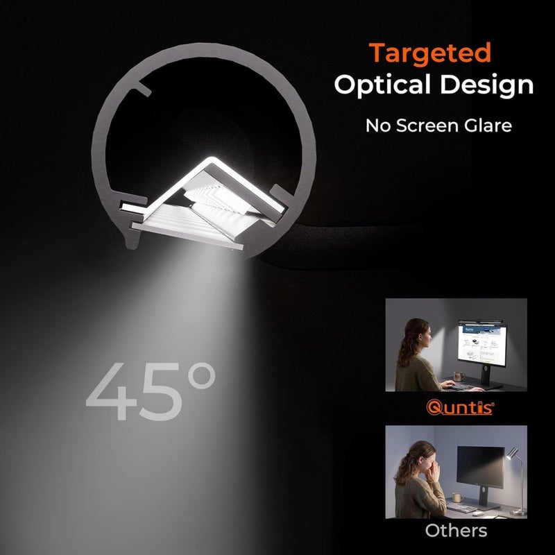 Monitor Light Bar with Remote, Eye-Care No Glare Computer Light Bar Adjustable Brightness and Color Temperature, Space Saving Desk Lamp for Curved Flat Monitor Home Office Reading Gaming Study - Image 3