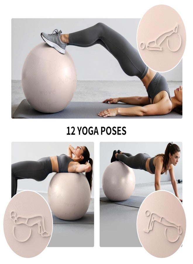 FITMIND Extra Thick Yoga Ball with Training Instruction, Anti-Burst Slip Resistant Exercise Ball with Pump for Pilates,Physical Therapy,Pregnancy Stability,Birthing Ball 22in 26in 30in - Image 2