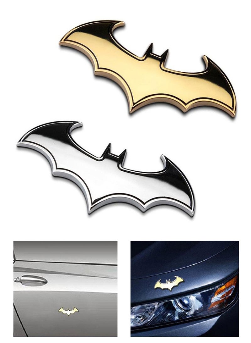 Bukela 3D Cool Badge Emblem Car Styling Stickers(2 pcs, Silver and Gold) - Image 1