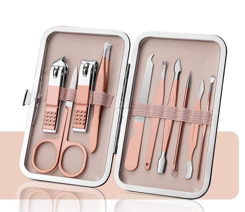 ARDAKI Manicure Kit Nail Clipper, Manicure Pedicure Kit Stainless Steel Nail Scissors Grooming Kit, Nail Cleaning Knife, Acne Needle, Blackhead Nail Cutter Set (10 in 1 Manicure Kit) - Image 1