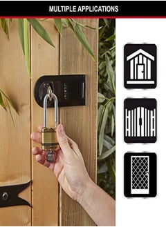 Generic Master Lock Heavy Duty Padlock [Key] [Laminated Steel/Brass Finish] [Weatherproof] [Medium Shackle] M1Beurdlf - Best Used For Storage Units, Sheds, Garages, Fences  - Image 1