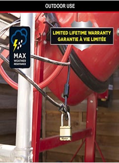 Generic Master Lock Heavy Duty Padlock [Key] [Laminated Steel/Brass Finish] [Weatherproof] [Medium Shackle] M1Beurdlf - Best Used For Storage Units, Sheds, Garages, Fences  - Image 3