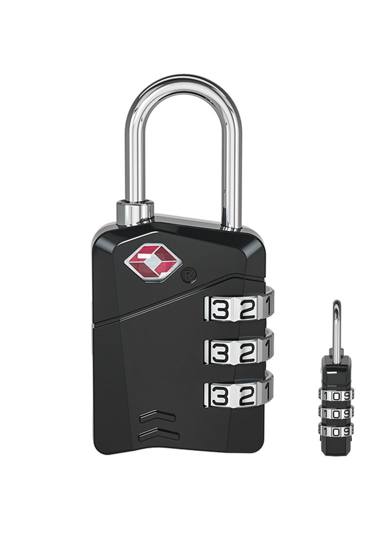 CMGTYYD TSA Luggage Locks - 3-Digit High Security Padlocks with Flexible Combination Cable, Locker, and Luggage with Ease. Versatile Code Lock for Ultimate Peace of Mind  - Image 1