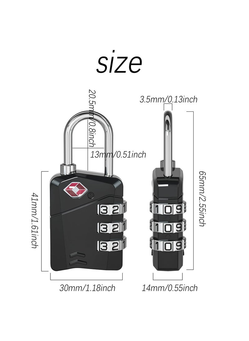 CMGTYYD TSA Luggage Locks - 3-Digit High Security Padlocks with Flexible Combination Cable, Locker, and Luggage with Ease. Versatile Code Lock for Ultimate Peace of Mind  - Image 3
