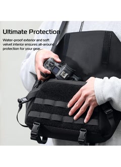 Ulanzi ULANZI Sling Camera Case with Tripod Holder, Small Compact Camera Tactical Shoulder Bags for DSLR/SLR/Mirrorless Cameras, Waterproof Crossbody Bag Women Men, Black BC08  - Image 5