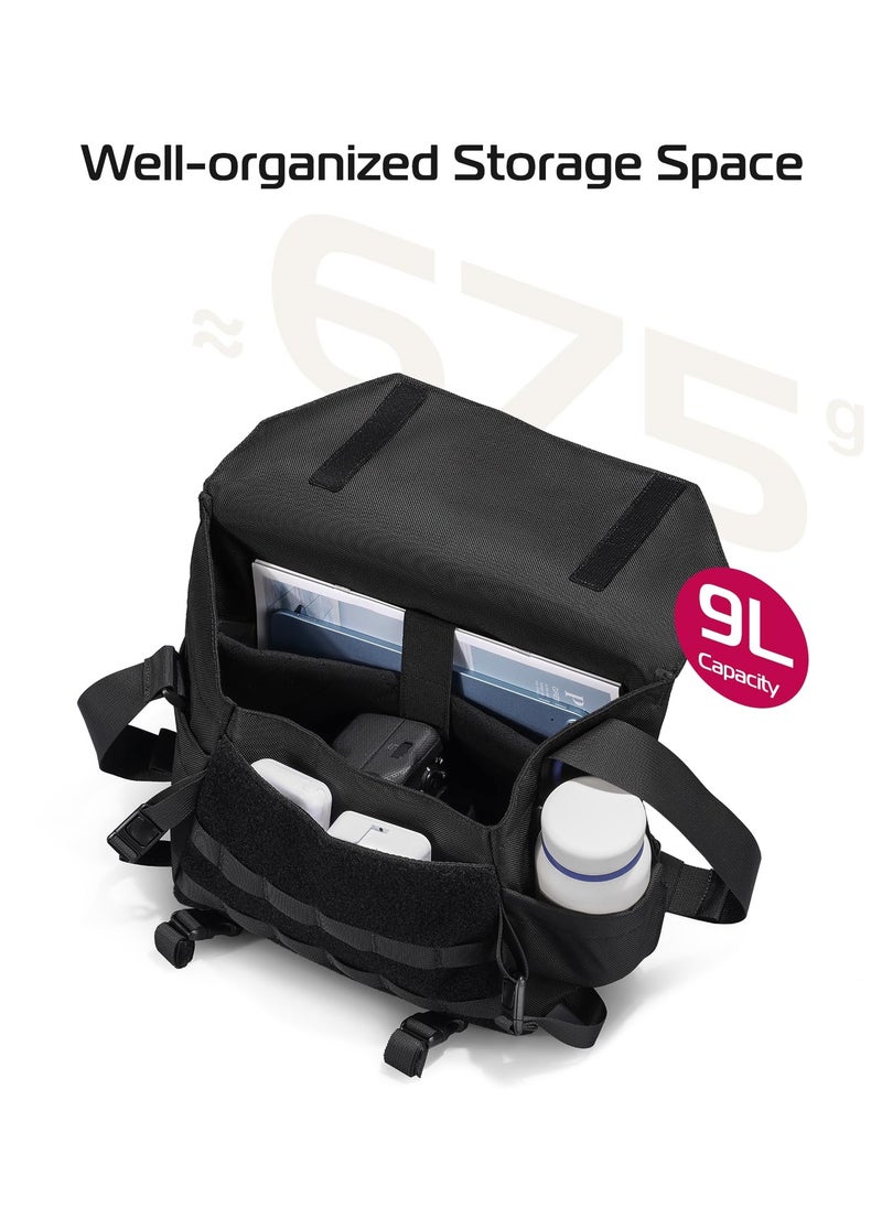 يولانزي حقيبة كاميرا ULANZI Sling Camera مع حامل ثلاثي القوائم، حقيبة كتف صغيرة مدمجة للكاميرا التكتيكية للكاميرات الرقمية ذات العدسة الأحادية العاكسة/كاميرا ذات عدسة تصوير عالية الوضوح/ كاميرا بدون مرآة، حقيبة كروس مضادة للماء للرجال، أسود BC08  - Image 2