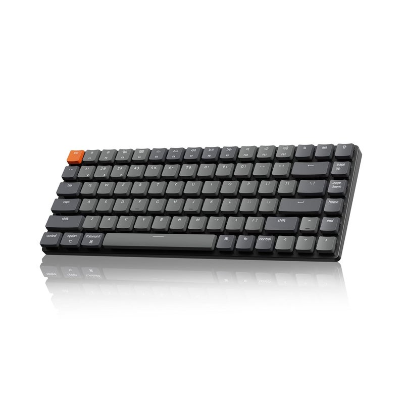 Keychron K3 Version 2, 84 Keys Ultra-Slim Wireless Bluetooth/USB Wired Mechanical Keyboard with White LED Backlit, Low-Profile Gateron Mechanical Blue Switch Compatible with Mac Windows - Image 1
