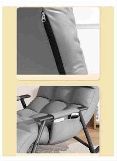 Generic Modern Upholstered Rocking Chair,Patio Rocking Chair with Side Pockets,Lounge Chair for Balcony,Outdoor Rocking Chair with Armrests,Adjustable Backrest and Footrest,Detachable Cleaning  - Image 5