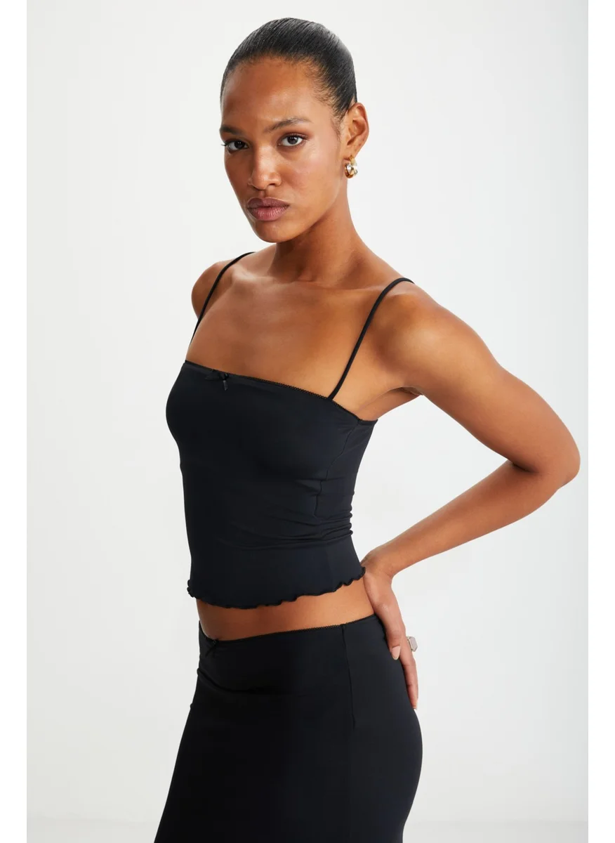 GRIMELANGE Sinead Women's Strappy Bustier Black Bustier