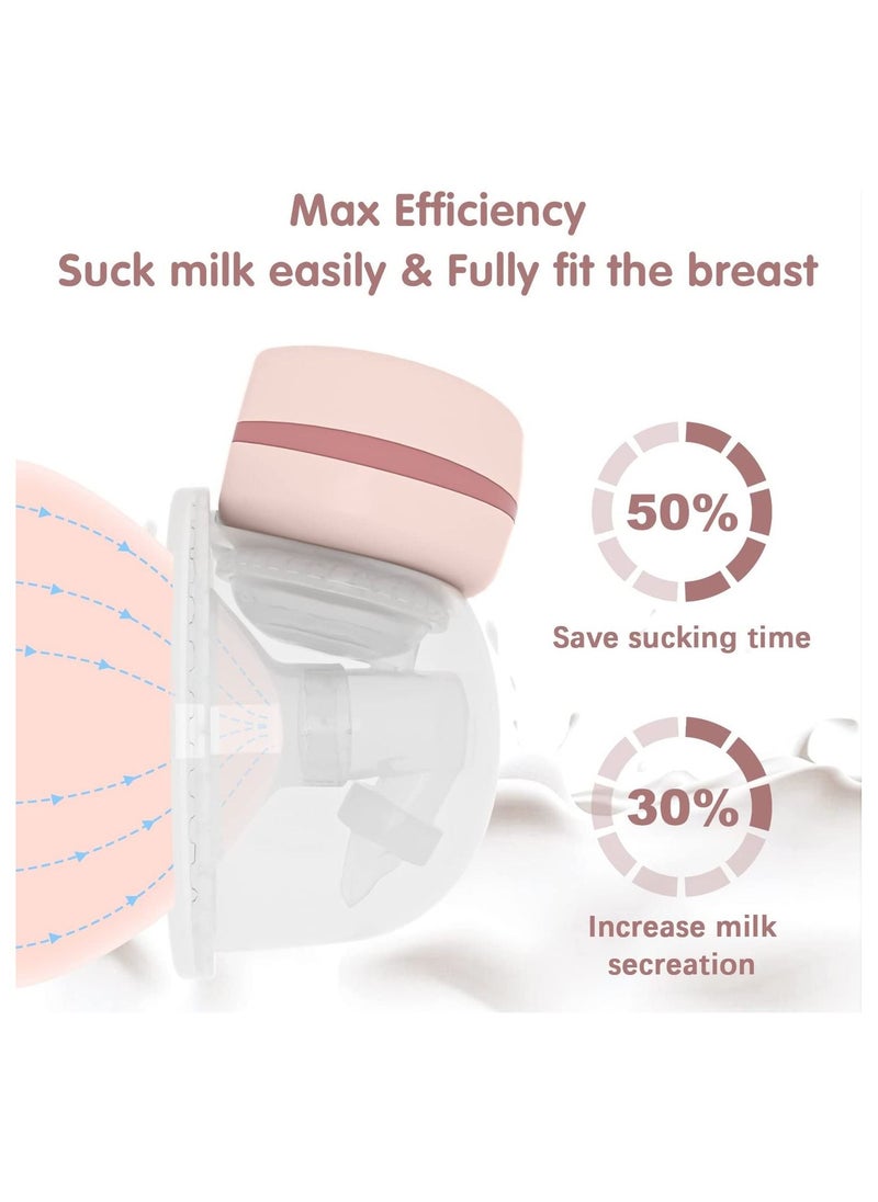 Gonice Wearable Hands Free Electric Wireless Breast Pump with 3 Modes, 9 Levels, LCD Display, Memory Function No Painful, 24mm Pink  - Image 4