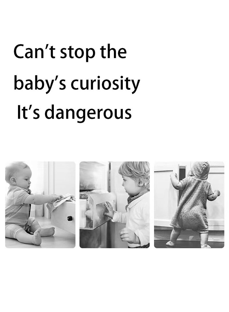 4 Pack Baby Proofing Cabinet Latches for Drawers, Multi-Use Adhesive Straps Locks, Fridge, Dishwasher, Toilet Seat, Cupboard, Oven, Trash Can, No Drilling Required. - Image 3