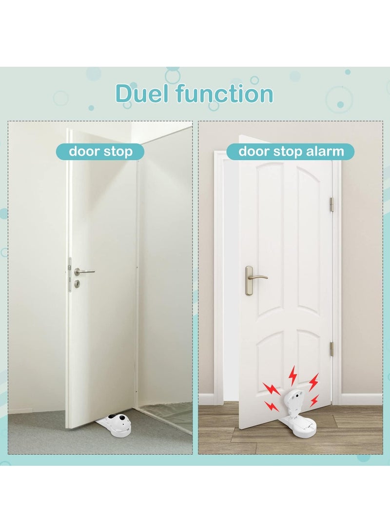 SYOSI Door Stop Alarm, Door Stopper with 120DB Alarm and Flashing Lights, Upgraded Sensitivity Cute Wedge Doorstop, Floor Mount Type Door Stop Security Devices Alert (2 Pack) - Image 2