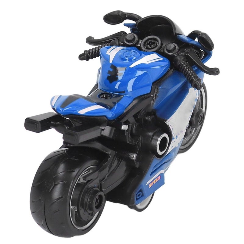 Pull Back Motorcycles Toy Innovative Simulation Alloy Motorcycle Model for Gifts Collection Blue - Image 5