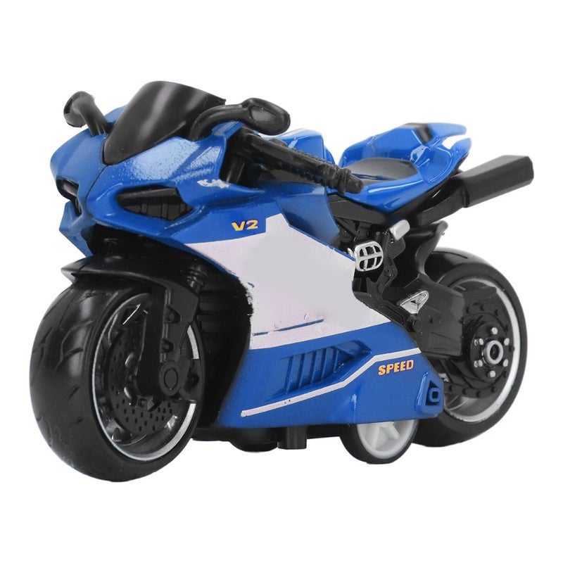 Pull Back Motorcycles Toy Innovative Simulation Alloy Motorcycle Model for Gifts Collection Blue - Image 1