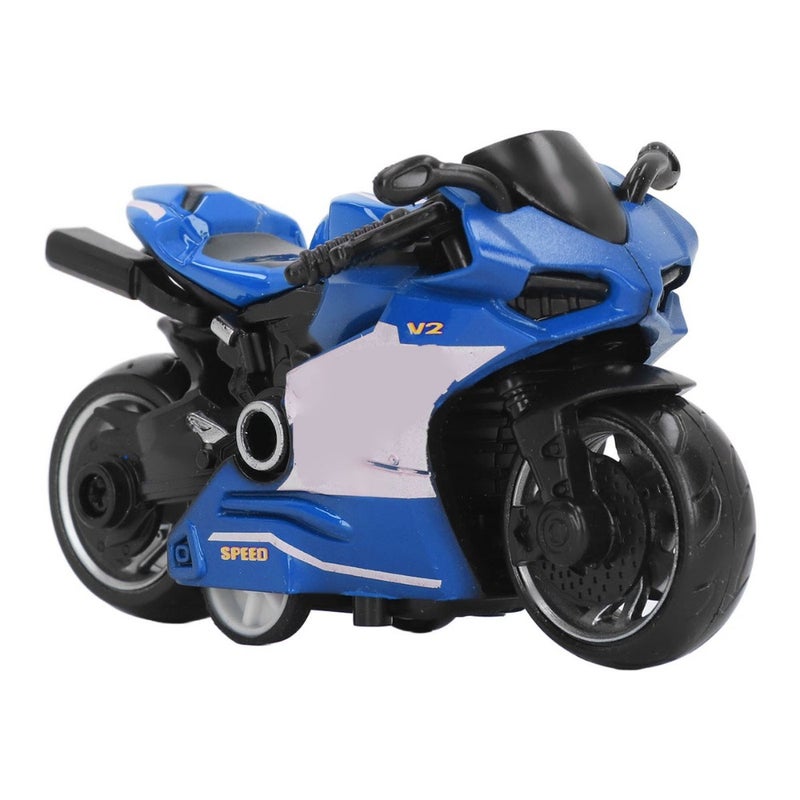 Pull Back Motorcycles Toy Innovative Simulation Alloy Motorcycle Model for Gifts Collection Blue - Image 2