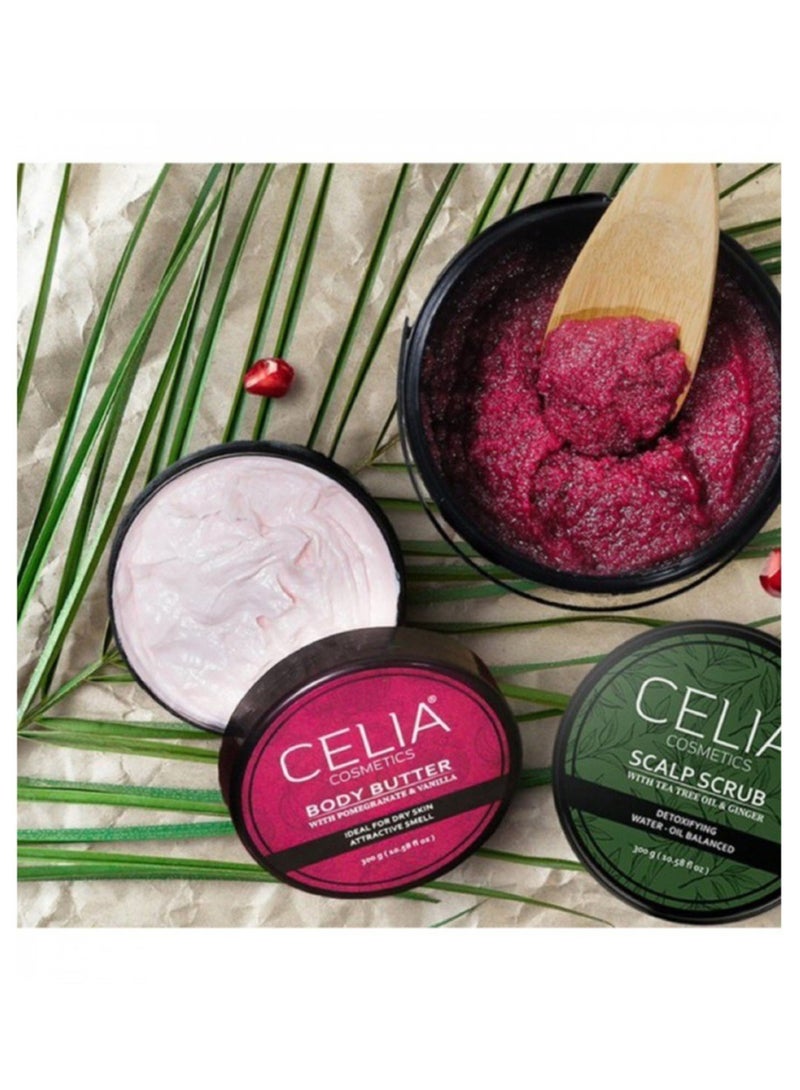 CELIA COSMETICS Celia Pomegranate and Vanilla Body Butter 300g - Image 3