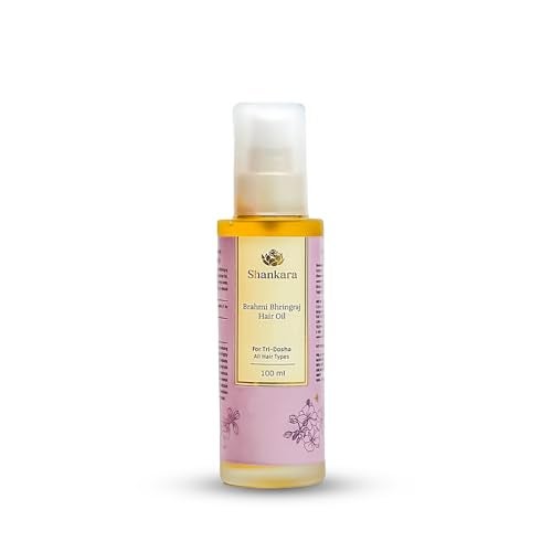 Shankara Brahmi Bhringraj Taila | Ayurvedic Hair Oil with Brahmi, Bhringraj, Coconut and Sesame Oils | Herbal Hair Oil for Scalp Nourishment, Shine and Hair Texture | Organic | 100ml - Image 1