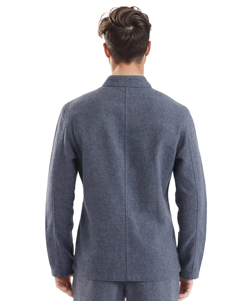 Rare Rabbit Men's Mandarin Collar Mercury Twill Shacket