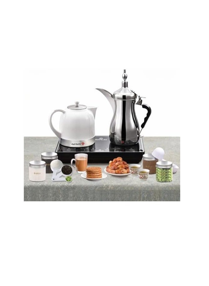 Gulf Dalla Coffee and Tea Maker with 1 Liter Capacities, 1000 Watts, 2-in-1 Karak and Coffee Functions  - Image 1