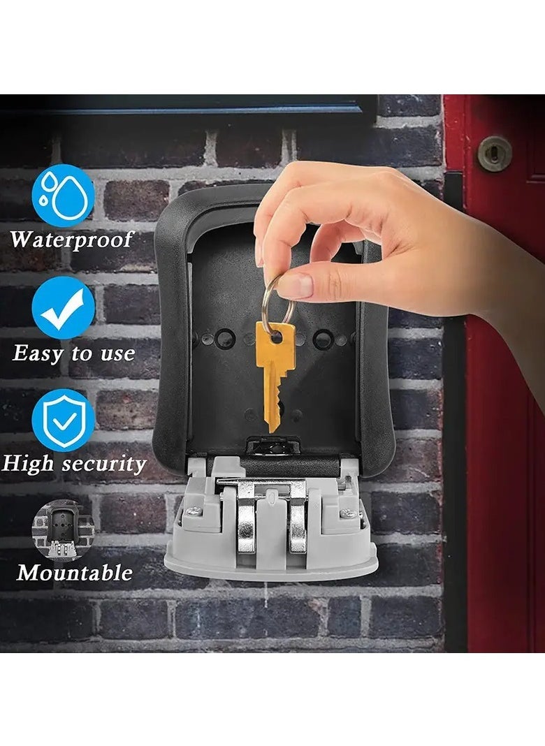 Real - A Small Storage Box Fixed to the Wall with Secret Numbers, a Small Safe for Keys and Personal Supplies, for the Garage, Home and Office, Made of Durable PVC - Image 1