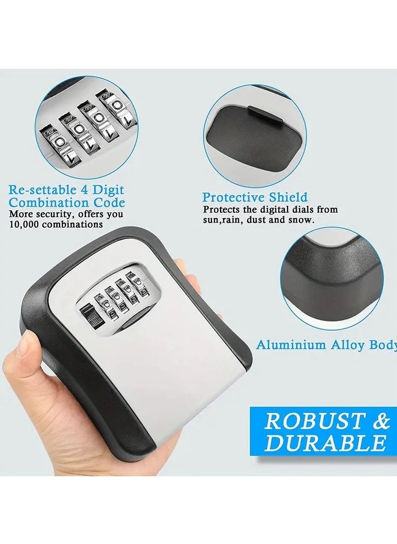 Real - A Small Storage Box Fixed to the Wall with Secret Numbers, a Small Safe for Keys and Personal Supplies, for the Garage, Home and Office, Made of Durable PVC - Image 1