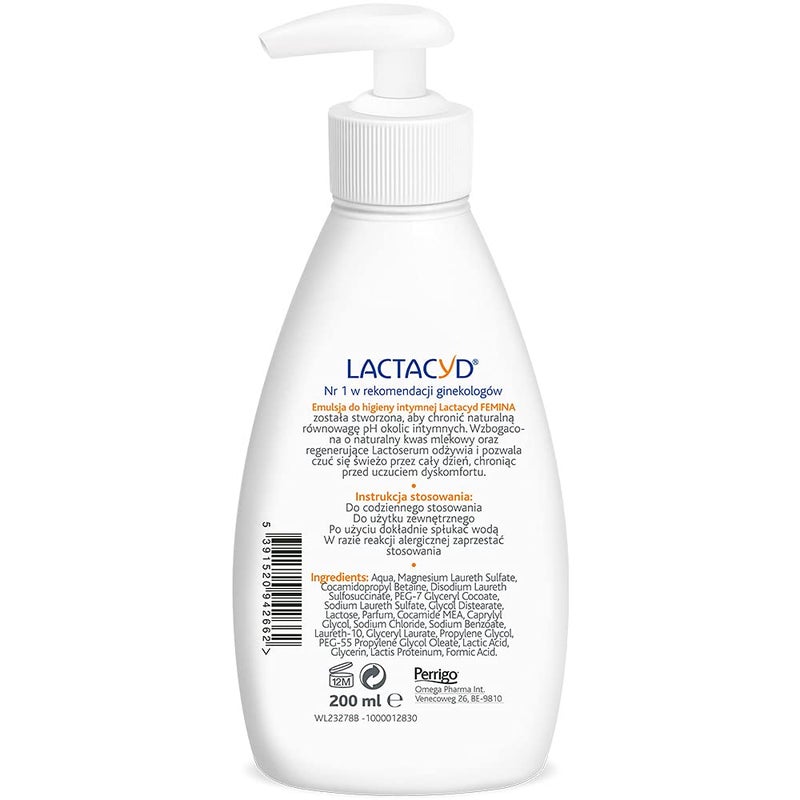 Lactacyd Femina Emulsion for Intimate Hygiene 200 ml - Image 2