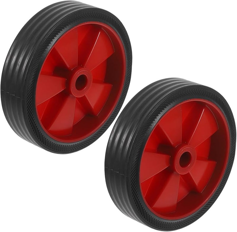 Red Air Compressor Wheels 2 Pack 5 Inch Industrial Caster Replacement Parts Heavy Duty No Noise Stable Movement - Image 2