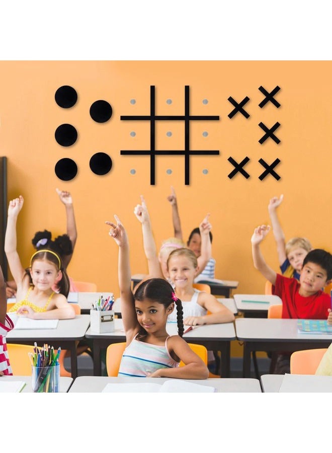DUOLIYBC Tic Tac Toe Magnetic Wall Stickers Playroom Decor Modern Kids Bedroom Classroom Office Wall Stickers Ideal Gift for Family Friends (Black) - Image 4