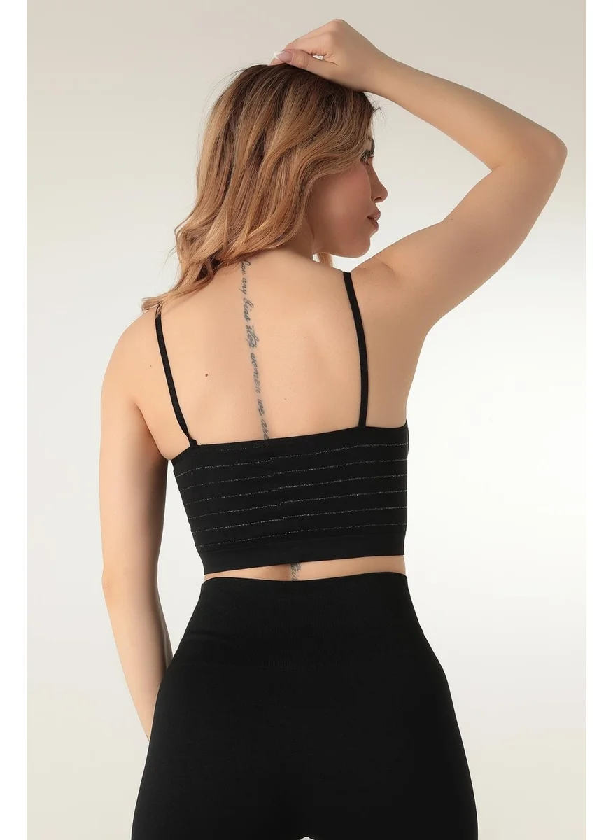 Miorre Seamless Thin Strap Glitter Bustier