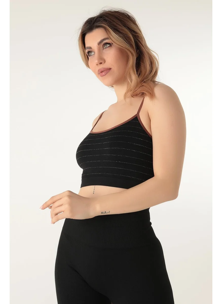 Miorre Seamless Thin Strap Glitter Bustier