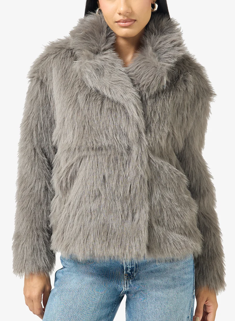Ginger Faux Fur Short Jacket