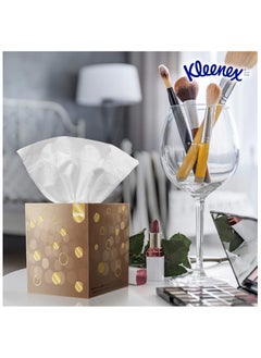 Kleenex Silk Cube Facial Tissue, 3 PLY, 24 Tissue Box x 50 Sheets, 100% Cotton Soft Tissue Paper for Gentle Care  - Image 2