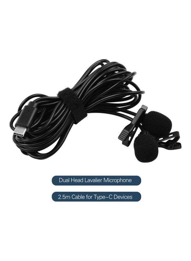 ميكروفون لافاليير عنقي سلكي يثبت على الصدر أسود - Image 4