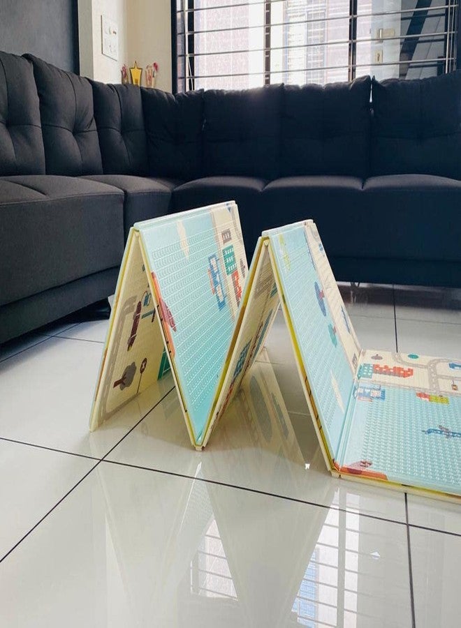 RGKJAS Printed Design Baby Playmat Folding Extra Large Track Design Waterproof Portable Double Sided Non-Slip Reversible Kids Baby Toddler Outdoor Indoor Picnic/Beach/Travel Use Mat Cover For Baby 6x6.5 Fut - Image 2