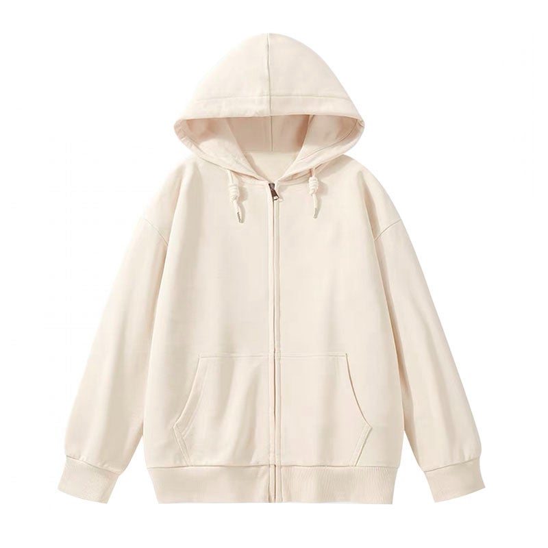 Thick Fleece Hoodie Women Autumn Winter Warm Zipper Jacket 02 Black - Image 4