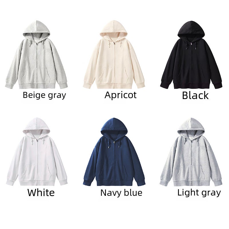 Thick Fleece Hoodie Women Autumn Winter Warm Zipper Jacket 02 Black - Image 3