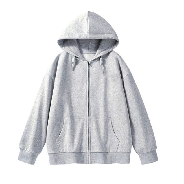 Thick Fleece Hoodie Women Autumn Winter Warm Zipper Jacket 02 Black - Image 2