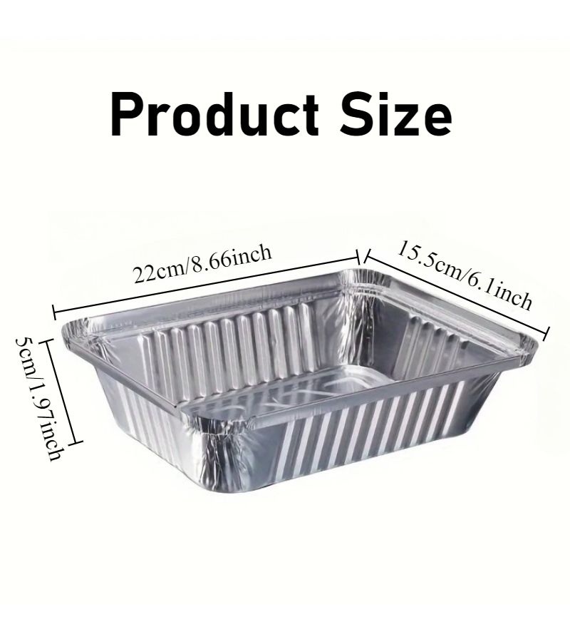 Disposable Aluminum Foil Pans For Baking Air Fryer Liner And Food Storage 10 Pack - Image 2