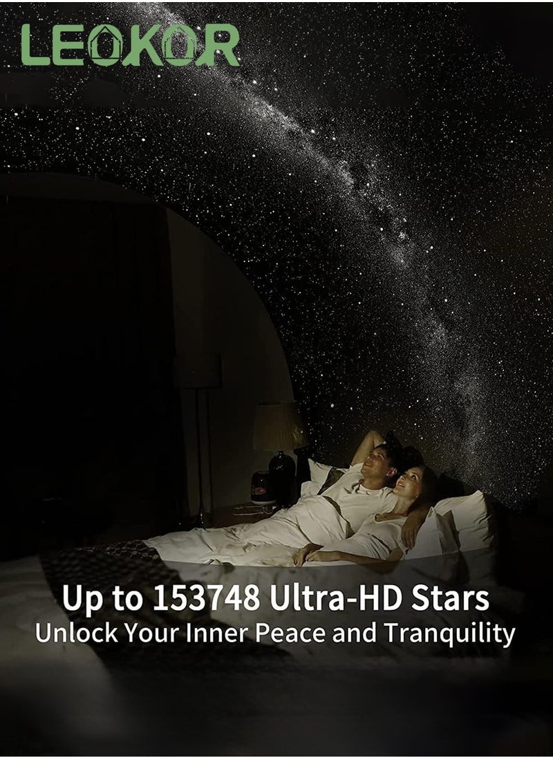 LEOKOR - Star Projector, Planetarium Projector for Bedroom Ultra Clear Galaxy Night Light with 4K Replaceable 12 Galaxy Discs 360 Degree Rotation Real Sky Light - Image 1