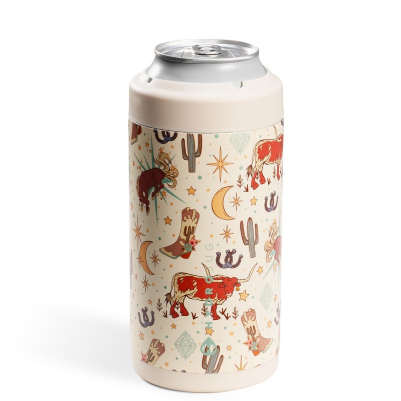 Hydrojug Standard Can Cooler - 2-In-1 Insulated Can Cooler Cup - Stainless Steel Can Holder With Non-Slip Rubber Base - Screw-Top Lid - Dishwasher Safe - 16Oz  Rodeo - Image 1