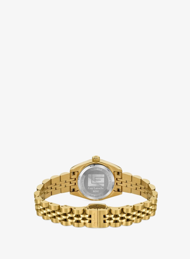 Guy Laroche Rose Gold Plated Stainless Steel Bracelet Analog Watch for Women, 26mm - Image 3