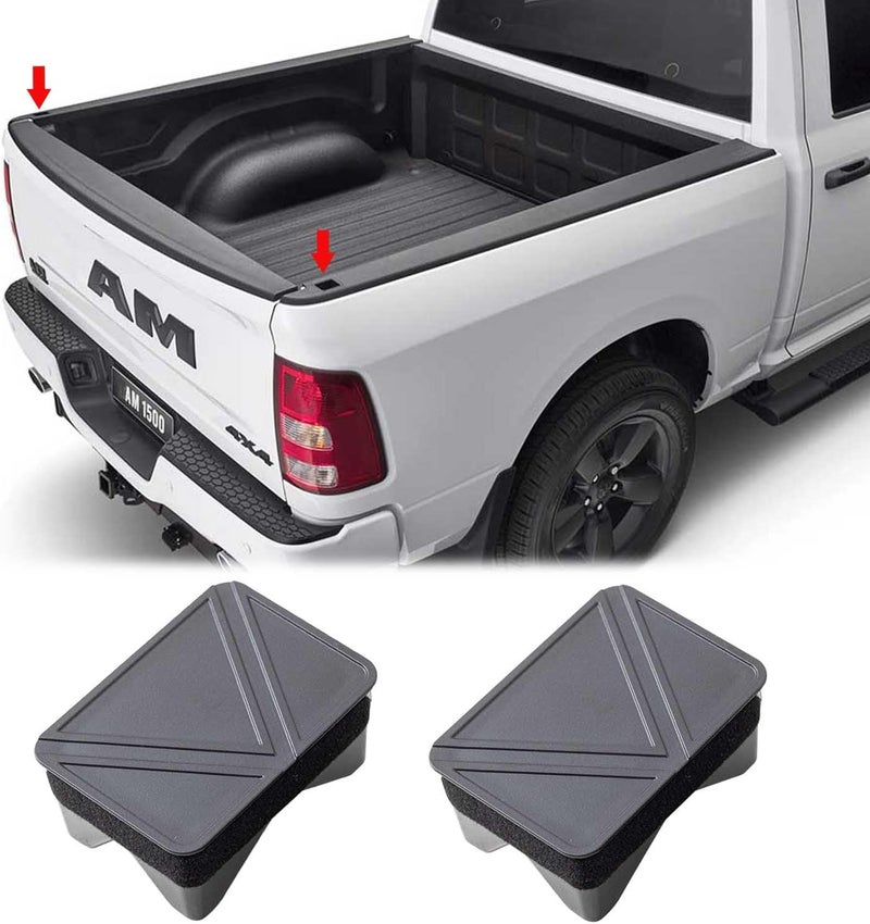 PIMCAR أغطية حافة السرير وأغطية جيوب الأوتاد من PIMCAR لدودج رام 1500 2019-2025 - أغطية جيوب الأوتاد الخلفية ملحقات غطاء التونو (مجموعة من 2) (تناسب فقط جيوب الأوتاد الخلفية) مقاوم للتآكل الملح اليومي - Image 1