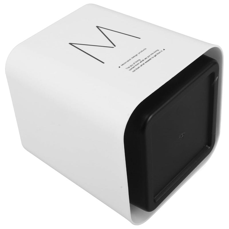Mini Tabletop Trash Can 1.5l Plastic Desktop Garbage Container with Lid, Compact Office and Bedroom Waste Bin for Desk Use - Image 1