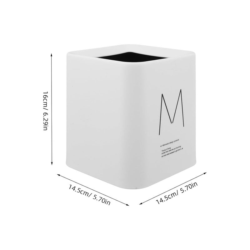 Mini Tabletop Trash Can 1.5l Plastic Desktop Garbage Container with Lid, Compact Office and Bedroom Waste Bin for Desk Use - Image 2