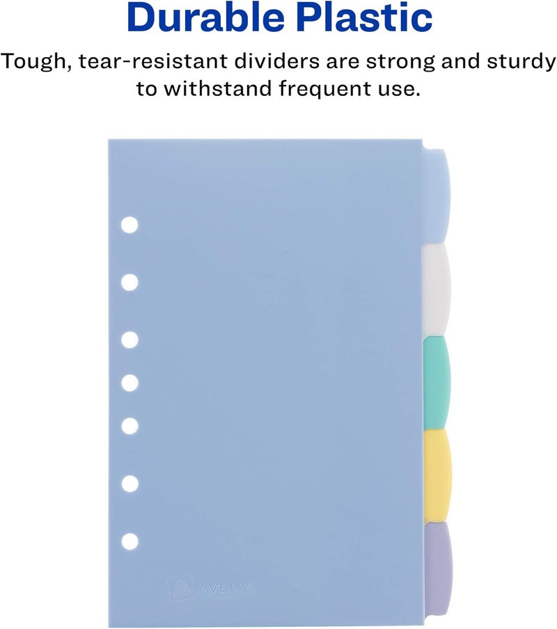AVERY 16180 Write & Erase Plastic Dividers, 5-Tab, 5 1/2 x 8 1/2 - Image 4