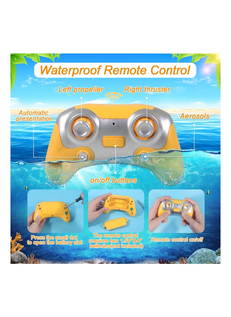 SYOSI - SYOSI Remote Control Boat for Pools and Lakes Toys, RC Spray Gasboat, Light Up RC Boat Water Toy, Fast RC Boats for Adults and Kids, 2.4GHZ Remote Control, Swimming Pool Toy for Boys and Girls - Image 1